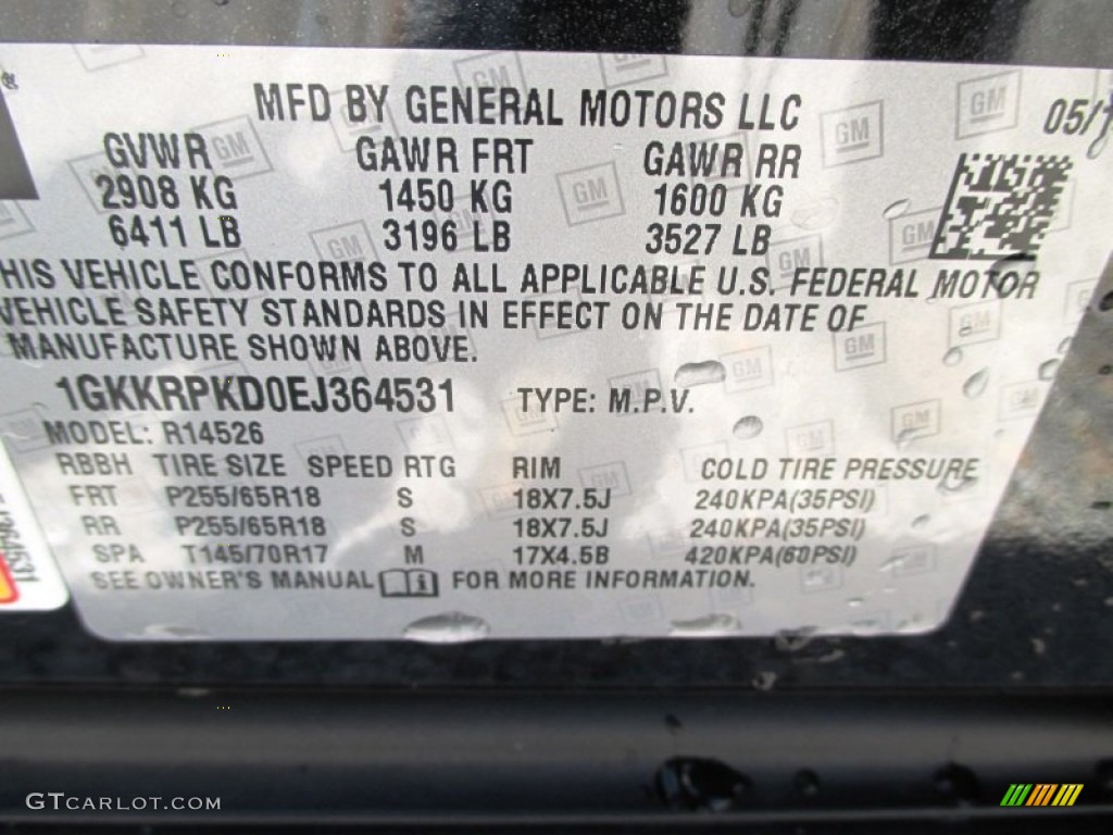 2014 Acadia SLE - Carbon Black Metallic / Ebony photo #4