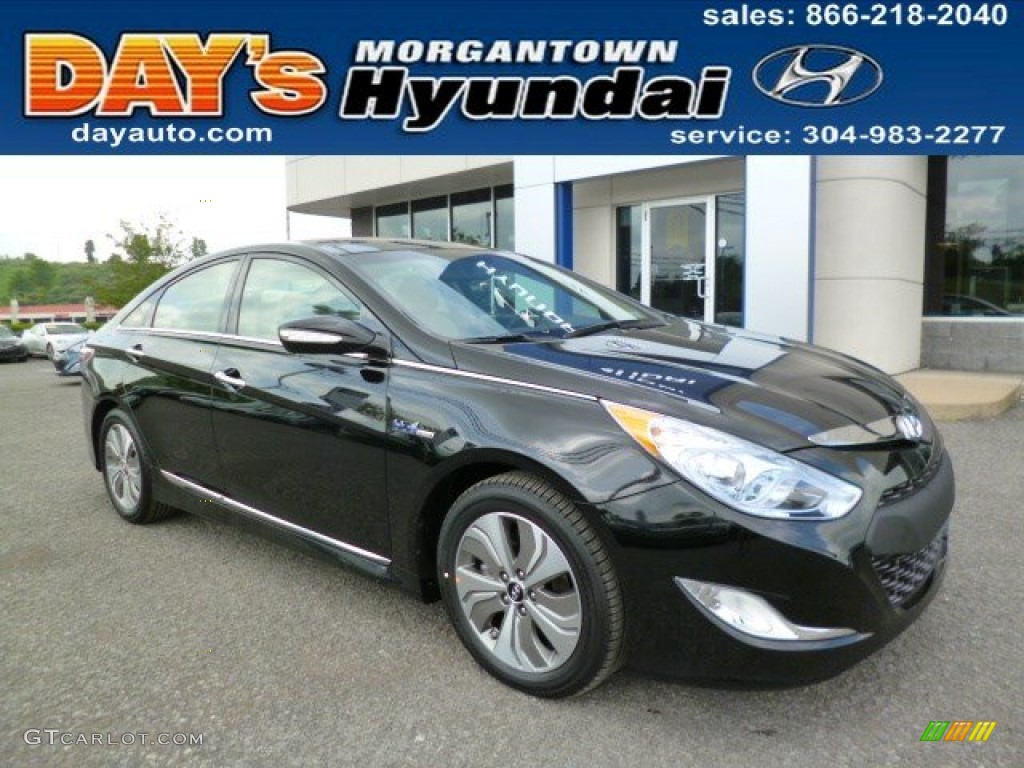 2014 Sonata Hybrid Limited - Eclipse Black / Camel photo #1