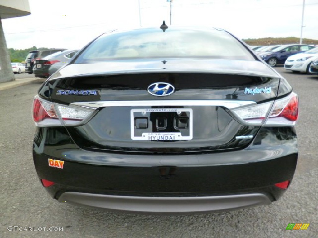 2014 Sonata Hybrid Limited - Eclipse Black / Camel photo #6