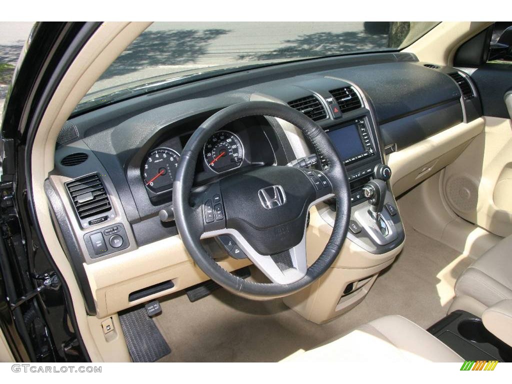 2008 CR-V EX-L 4WD - Nighthawk Black Pearl / Ivory photo #11