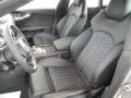 2014 Audi RS 7 Black Valcona Leather w/Honeycomb Stitching Interior Front Seat Photo