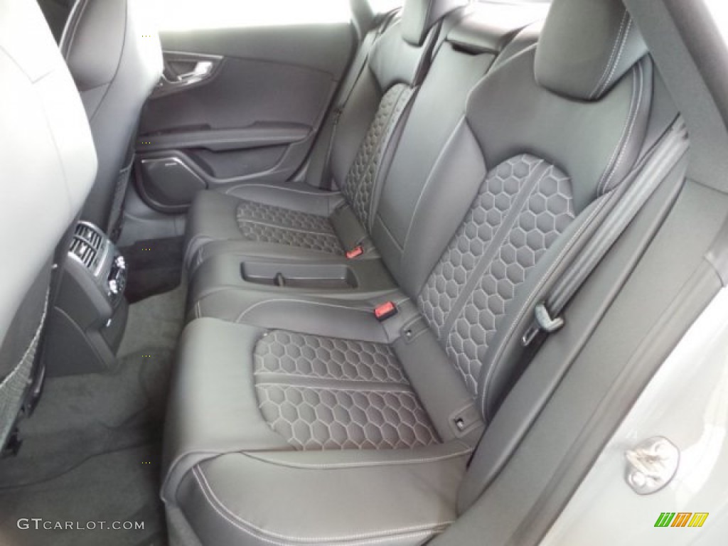 Black Valcona Leather w/Honeycomb Stitching Interior 2014 Audi RS 7 4.0 TFSI quattro Photo #94051867
