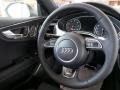 2014 Audi RS 7 Black Valcona Leather w/Honeycomb Stitching Interior Steering Wheel Photo