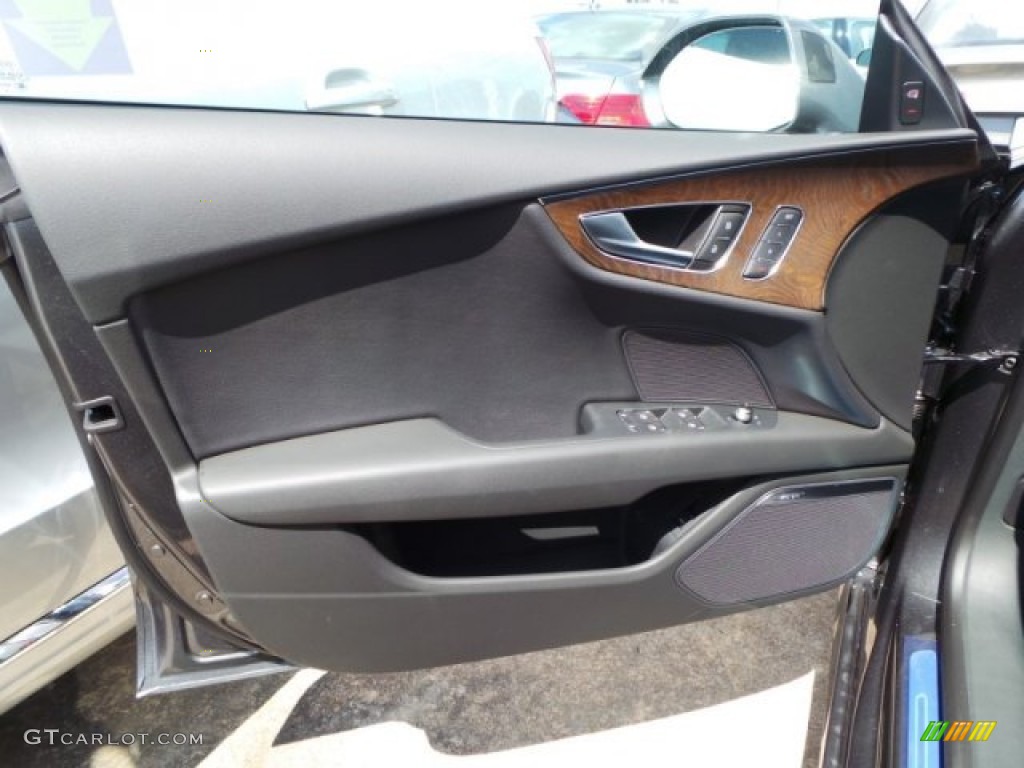 2014 Audi A7 3.0T quattro Prestige Black Door Panel Photo #94052104
