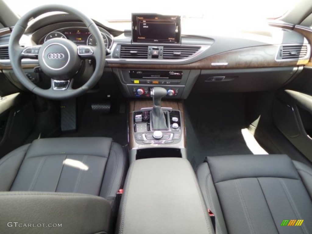 2014 Audi A7 3.0T quattro Prestige Black Dashboard Photo #94052278
