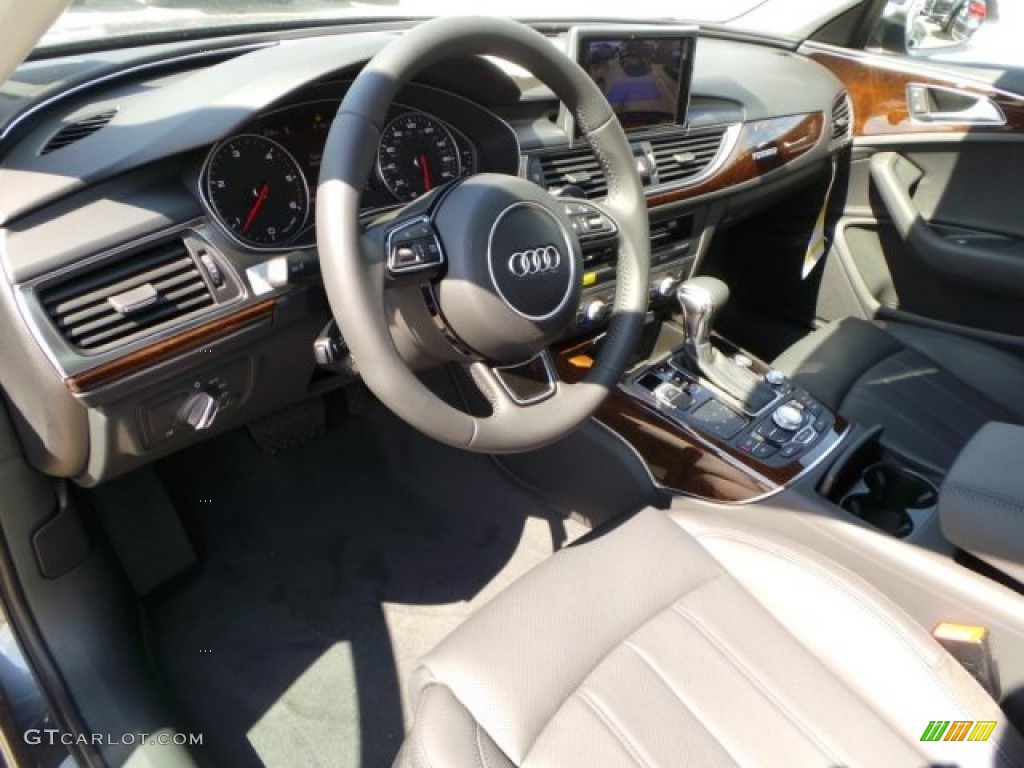 Black Interior 2014 Audi A6 3.0 TDI quattro Sedan Photo #94052491