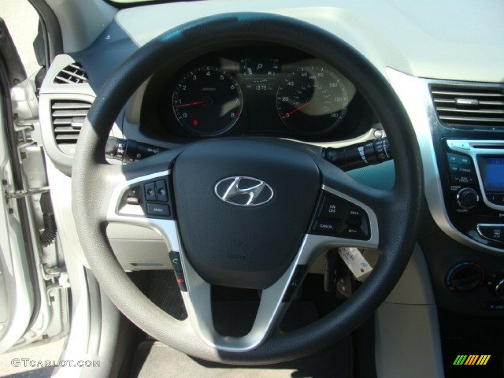 2012 Accent GLS 4 Door - Ironman Silver / Gray photo #13