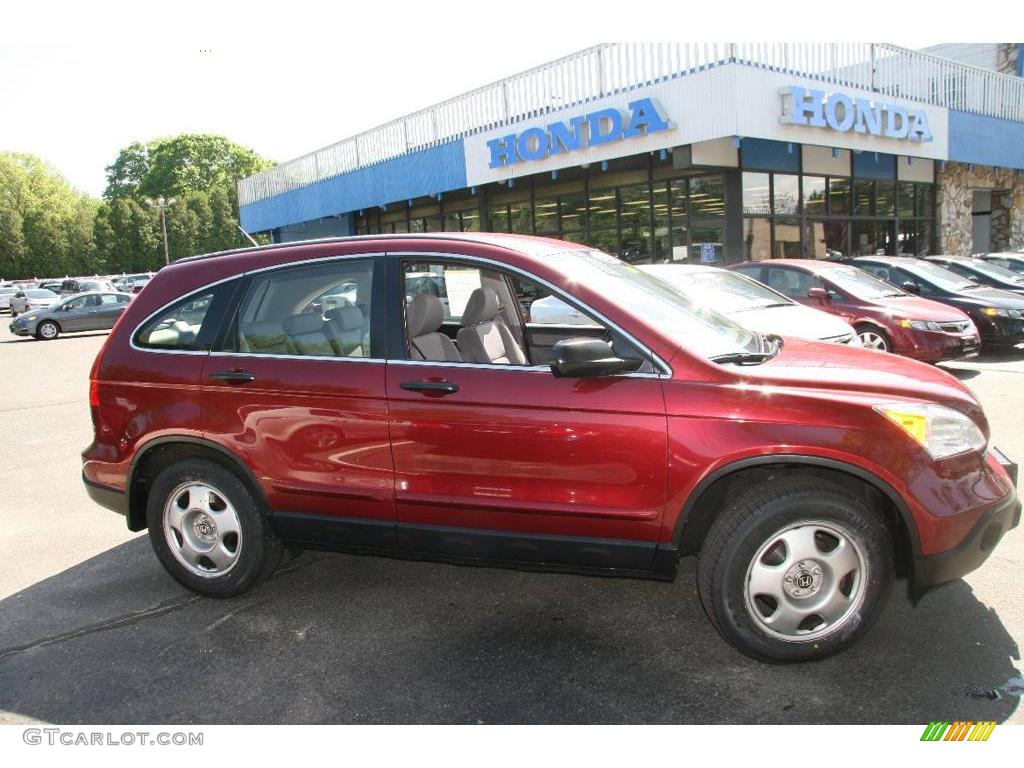 2007 CR-V LX 4WD - Tango Red Pearl / Gray photo #4