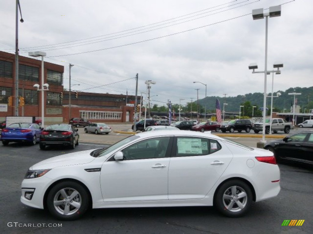 2015 Optima LX - Snow White Pearl / Beige photo #5