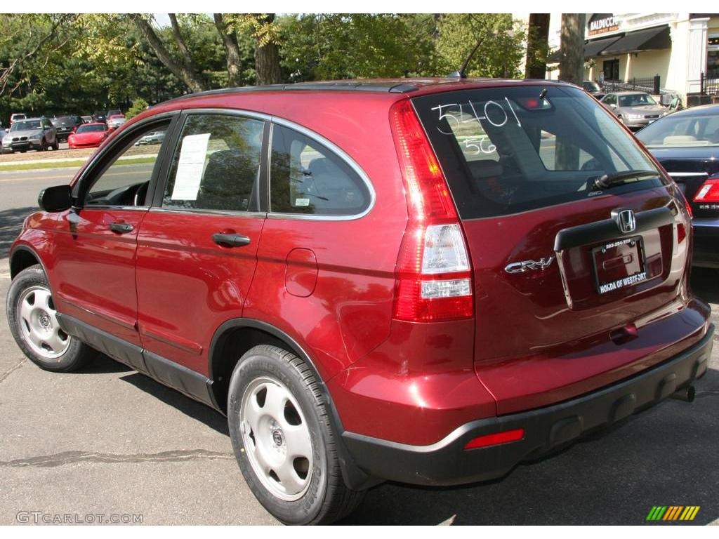 2007 CR-V LX 4WD - Tango Red Pearl / Gray photo #8