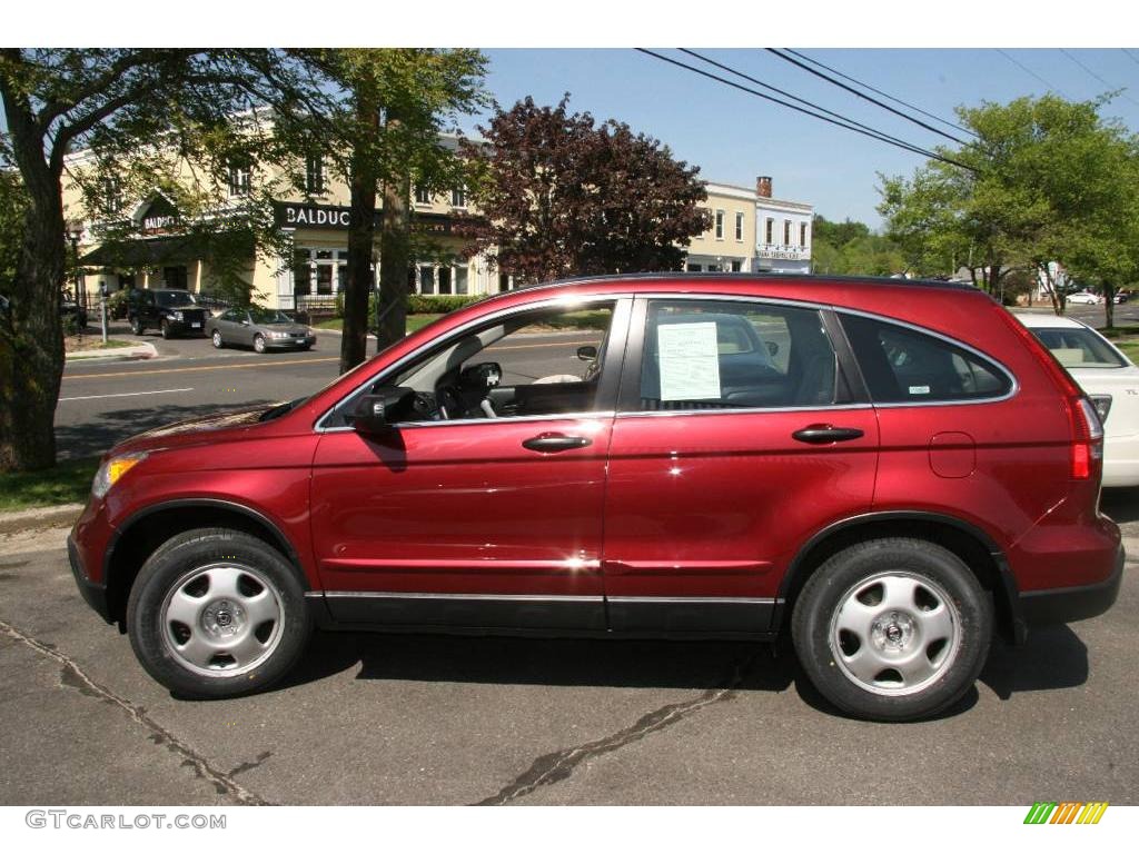 2007 CR-V LX 4WD - Tango Red Pearl / Gray photo #9