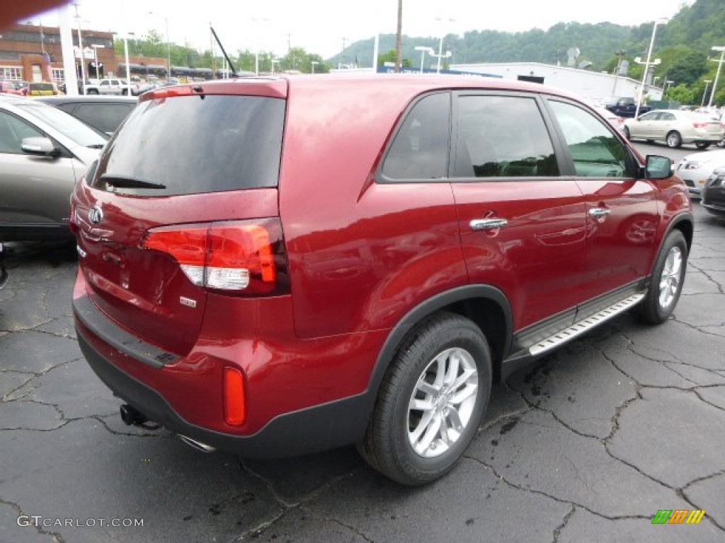 2015 Sorento LX - Remington Red / Black photo #8