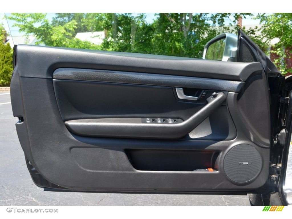 2008 Audi S4 4.2 quattro Cabriolet Black/Black Door Panel Photo #94064247