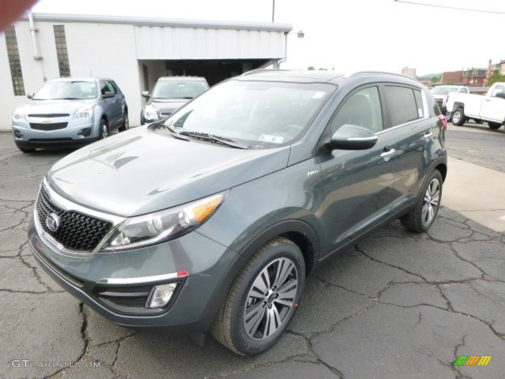 2014 Sportage EX AWD - Sage Green / Black photo #4