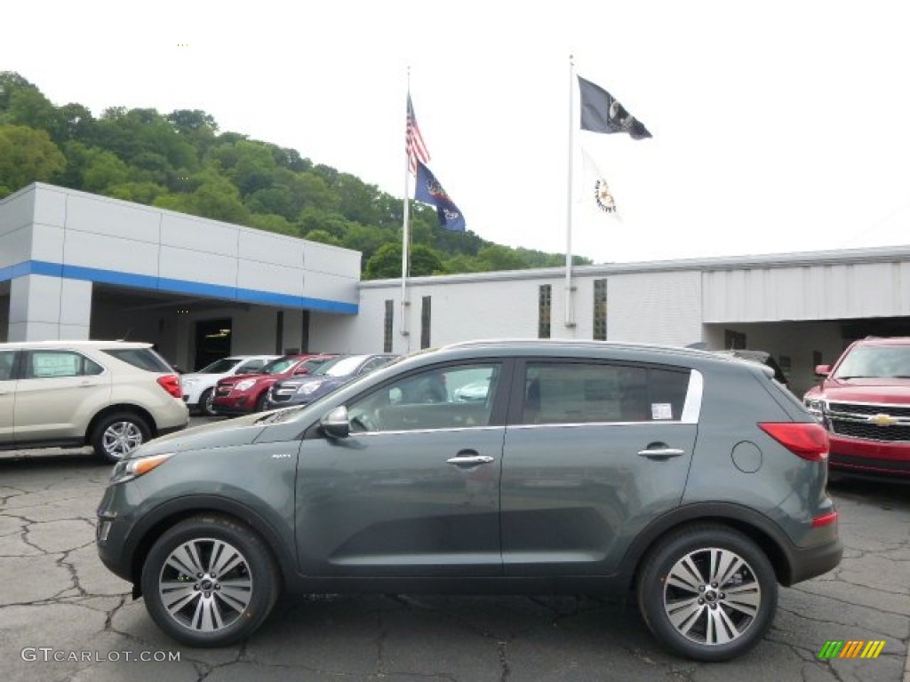 2014 Sportage EX AWD - Sage Green / Black photo #5