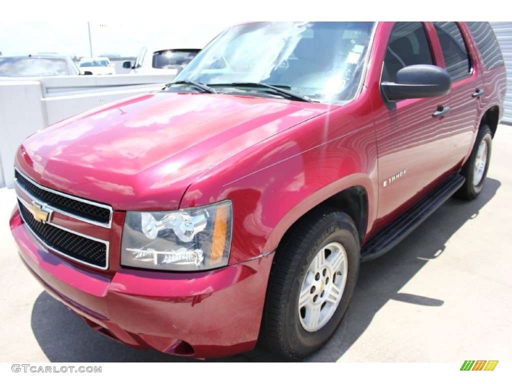 2007 Tahoe LS - Sport Red Metallic / Light Cashmere/Ebony photo #3