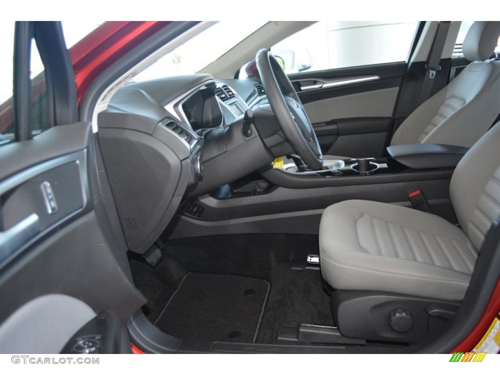 2014 Fusion Hybrid S - Ruby Red / Earth Gray photo #6