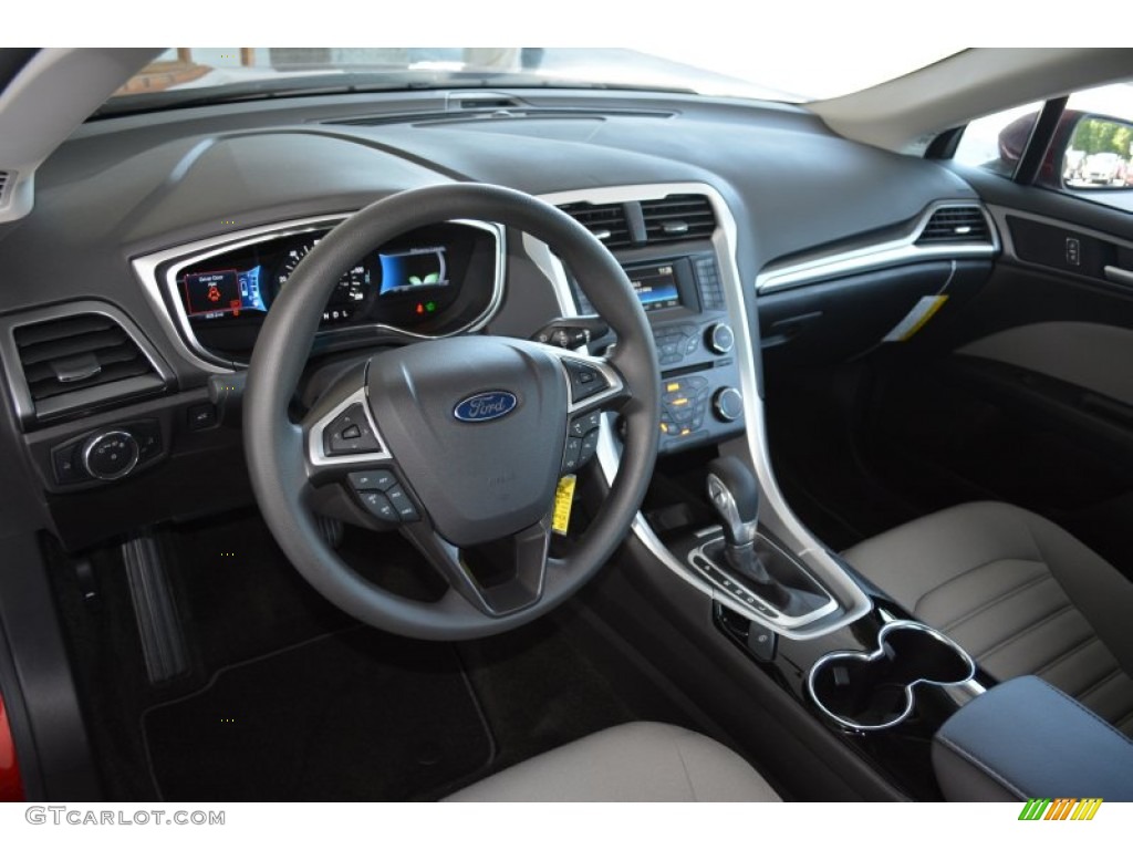 2014 Fusion Hybrid S - Ruby Red / Earth Gray photo #7