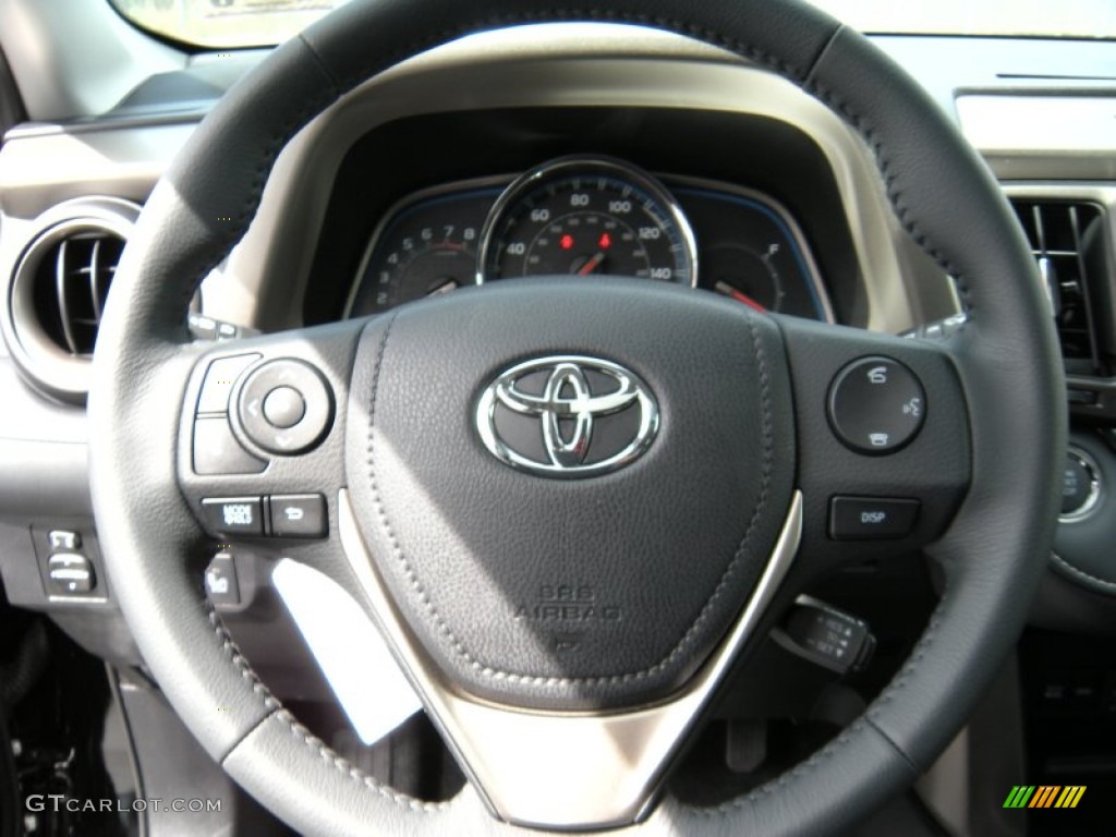 2014 Toyota RAV4 Limited Black Steering Wheel Photo #94069278