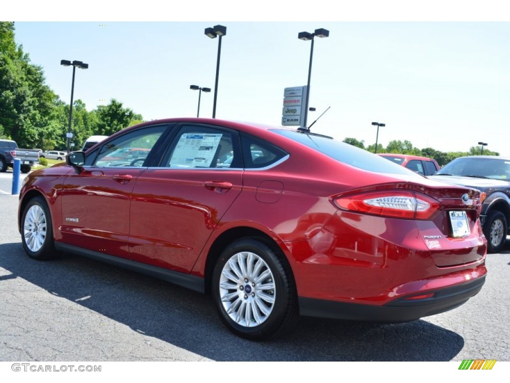 2014 Fusion Hybrid S - Ruby Red / Earth Gray photo #20