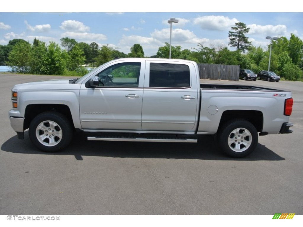 2014 Silverado 1500 LTZ Crew Cab 4x4 - Silver Ice Metallic / Jet Black/Dark Ash photo #3