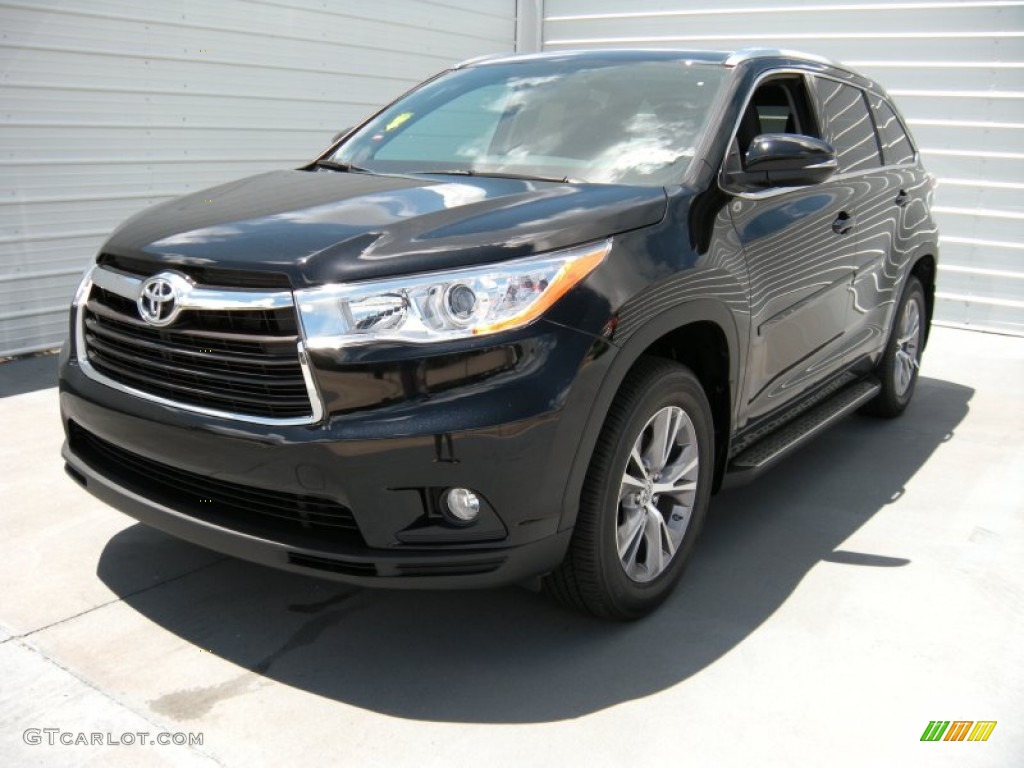 2014 Highlander XLE - Attitude Black Metallic / Black photo #7