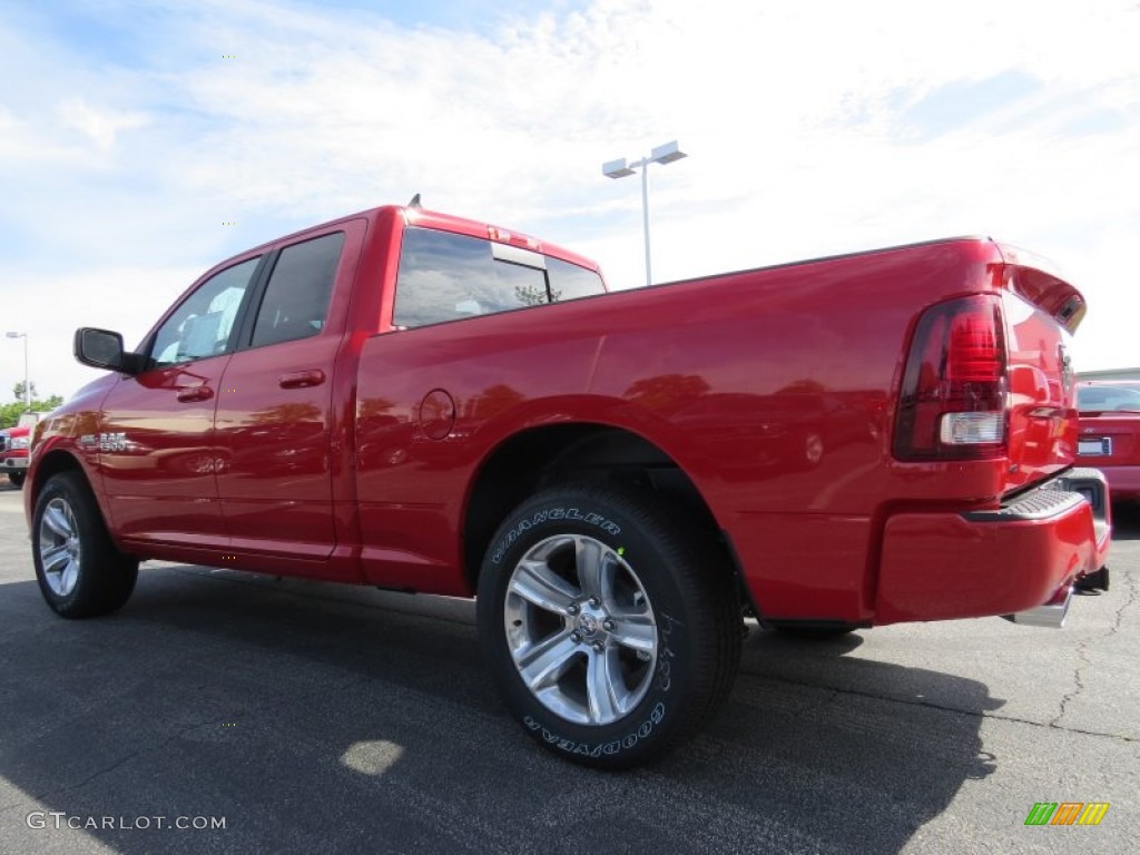 2014 1500 Sport Quad Cab - Flame Red / Black photo #2