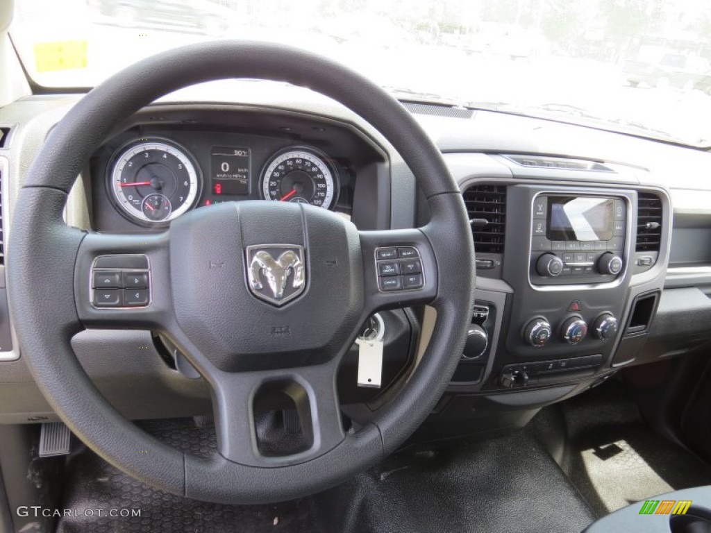 2014 Ram 1500 Tradesman Regular Cab Black/Diesel Gray Steering Wheel Photo #94072323
