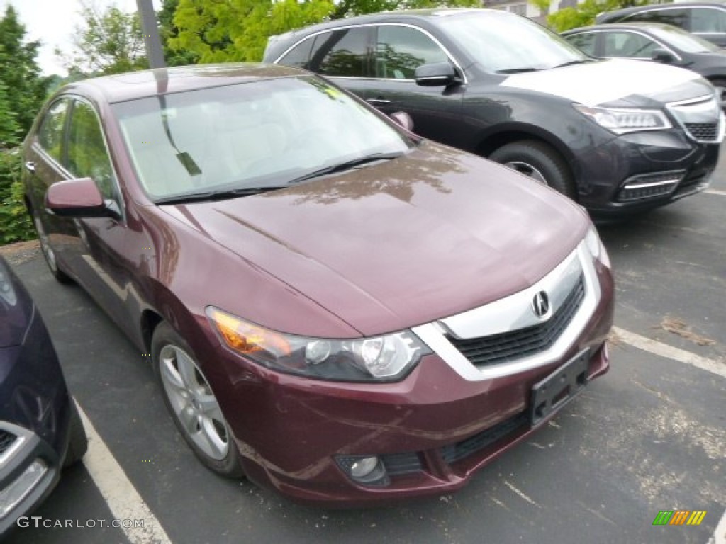 2010 TSX Sedan - Basque Red Pearl / Taupe photo #1