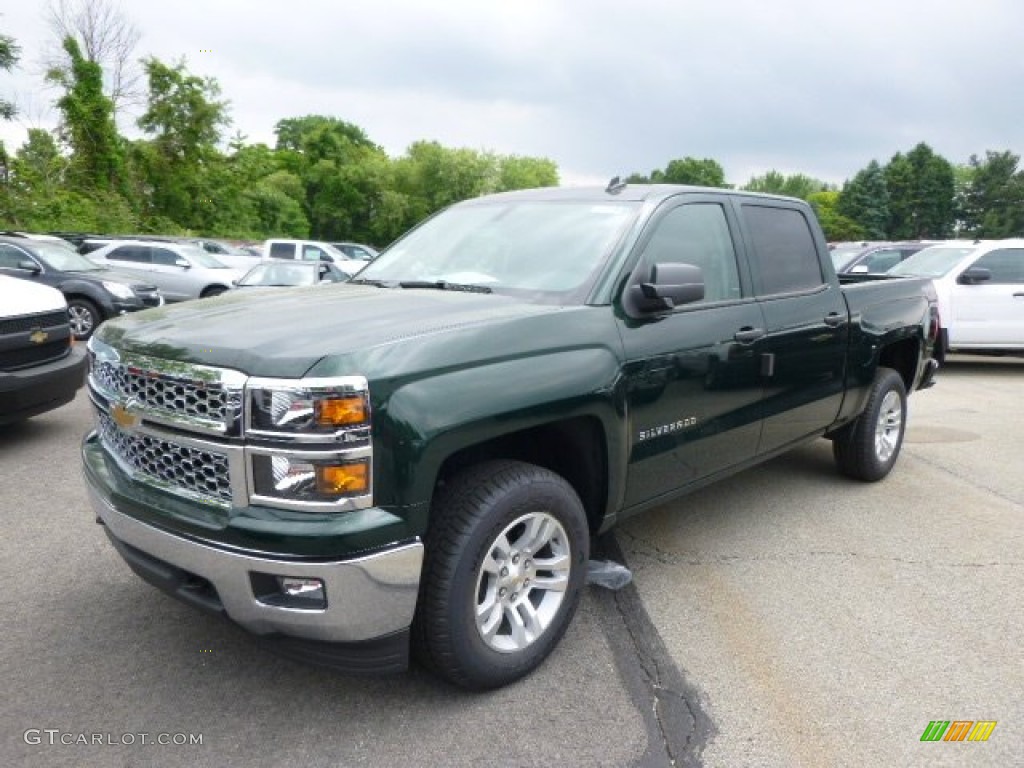 Rainforest Green Metallic 2014 Chevrolet Silverado 1500 LT Crew Cab 4x4 Exterior Photo #94073418