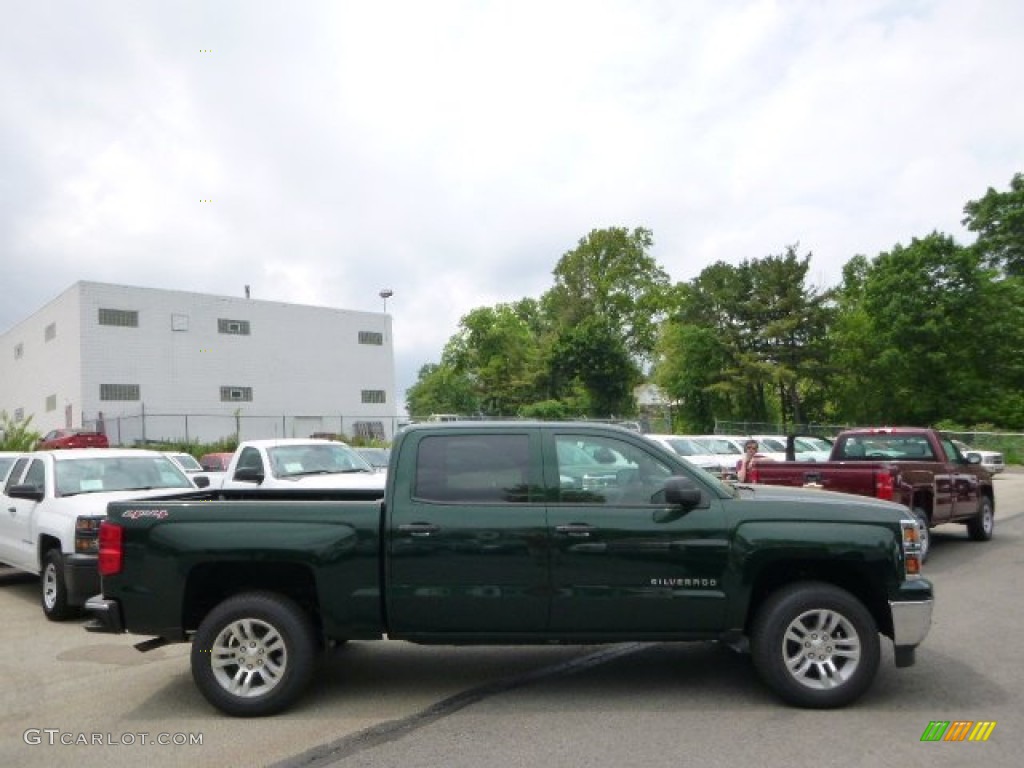 2014 Silverado 1500 LT Crew Cab 4x4 - Rainforest Green Metallic / Cocoa/Dune photo #5