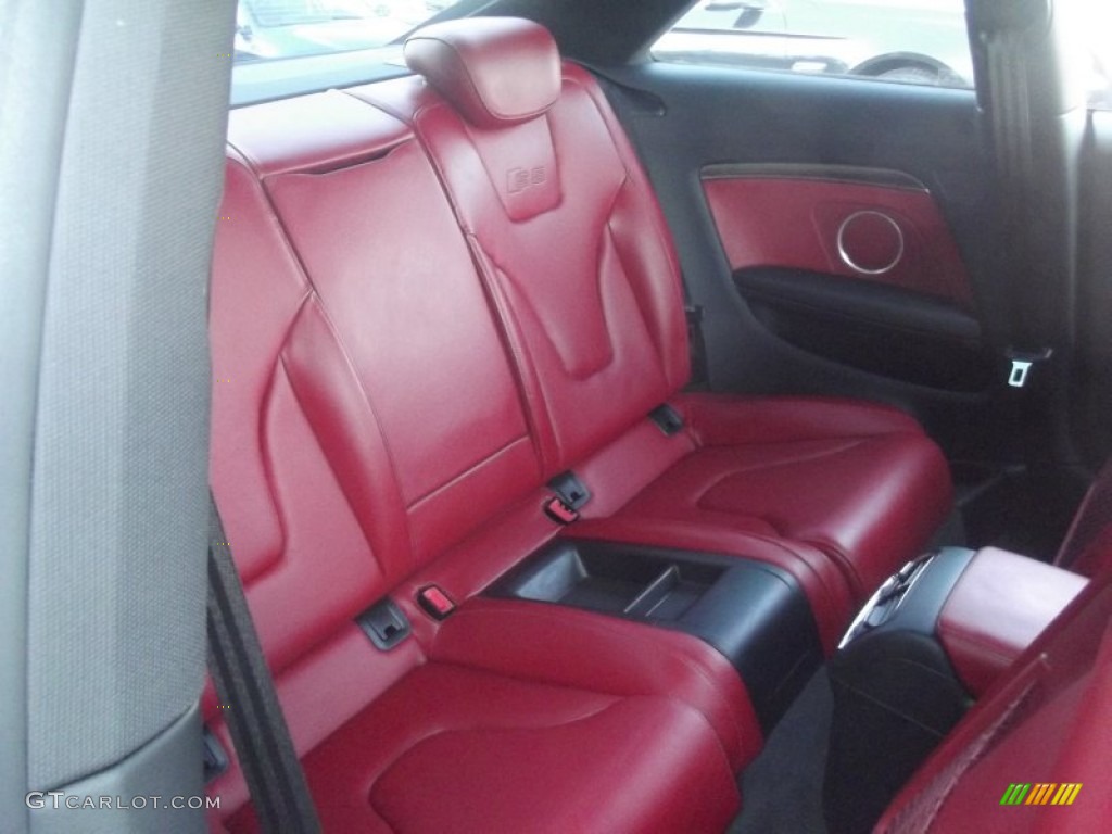 Magma Red Silk Nappa Leather Interior 2009 Audi S5 4.2 quattro Photo #94079382