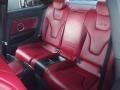 2009 Audi S5 Magma Red Silk Nappa Leather Interior Rear Seat Photo