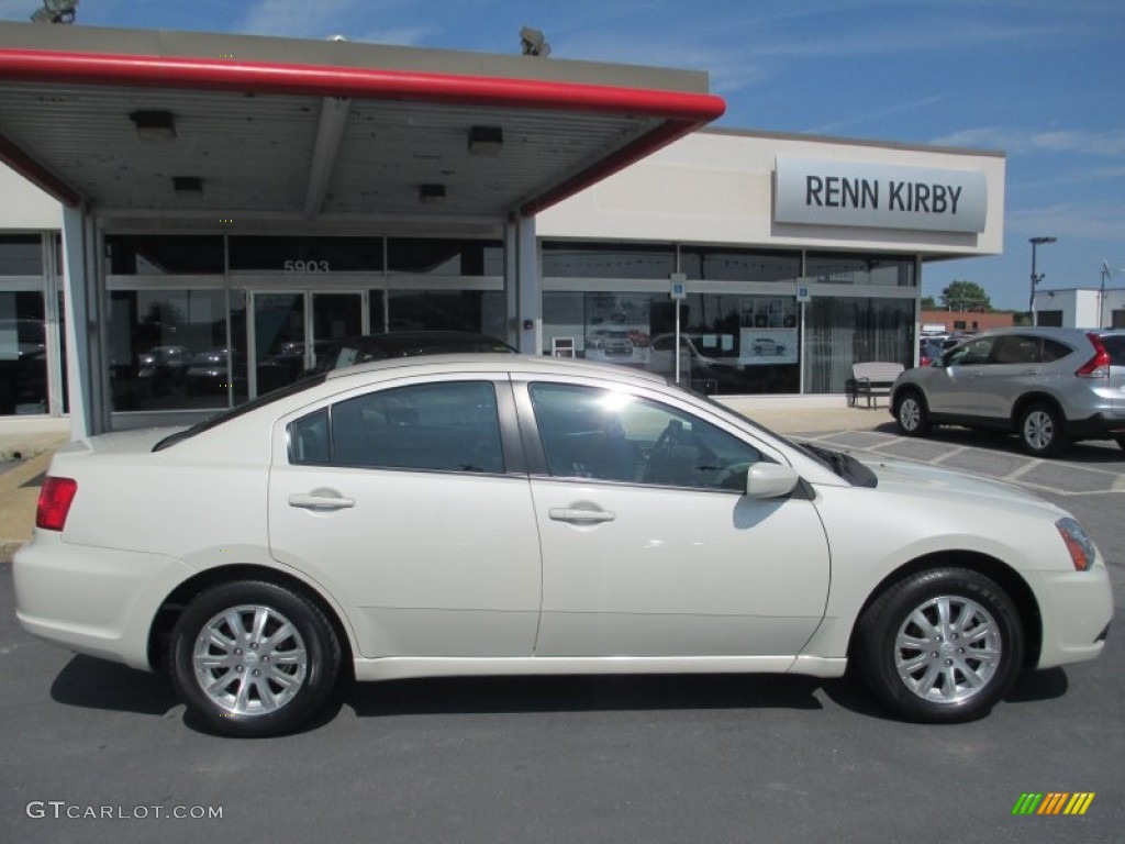 2009 Galant ES - Dover White Pearl / Medium Gray photo #4