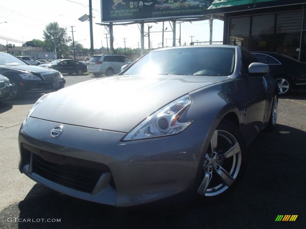2009 370Z Touring Coupe - Platinum Graphite / Gray Leather photo #1