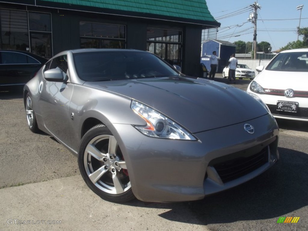 2009 370Z Touring Coupe - Platinum Graphite / Gray Leather photo #2