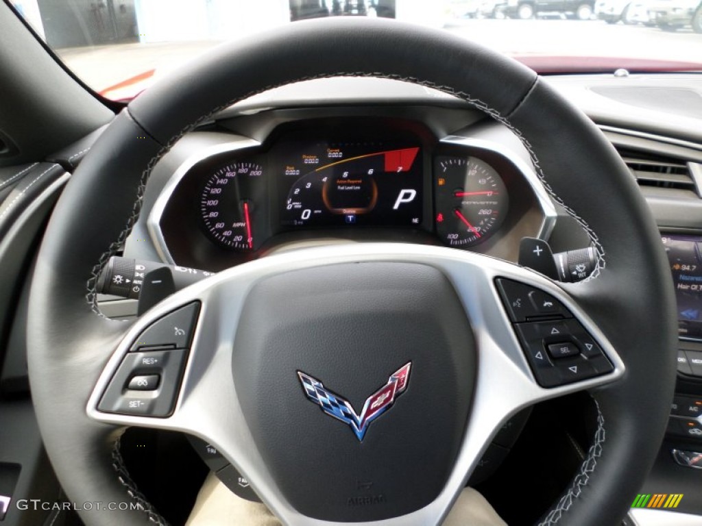 2014 Chevrolet Corvette Stingray Coupe Jet Black Steering Wheel Photo #94084398