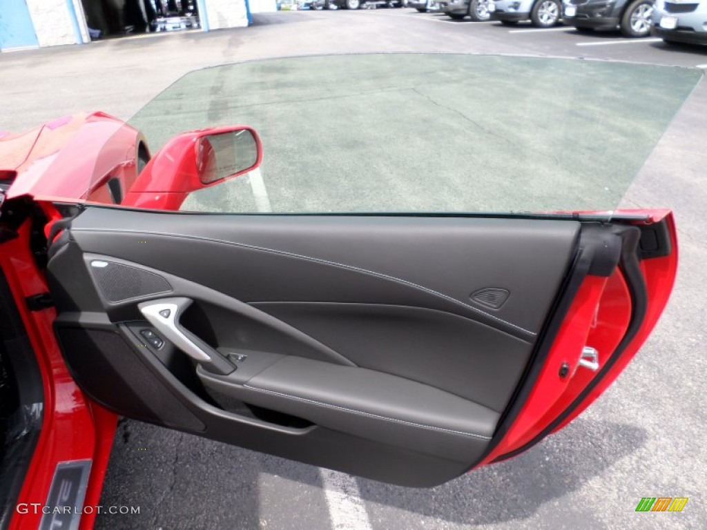 2014 Chevrolet Corvette Stingray Coupe Jet Black Door Panel Photo #94084518