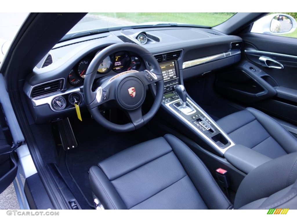 Black Interior 2014 Porsche 911 Carrera 4S Cabriolet Photo #94090881