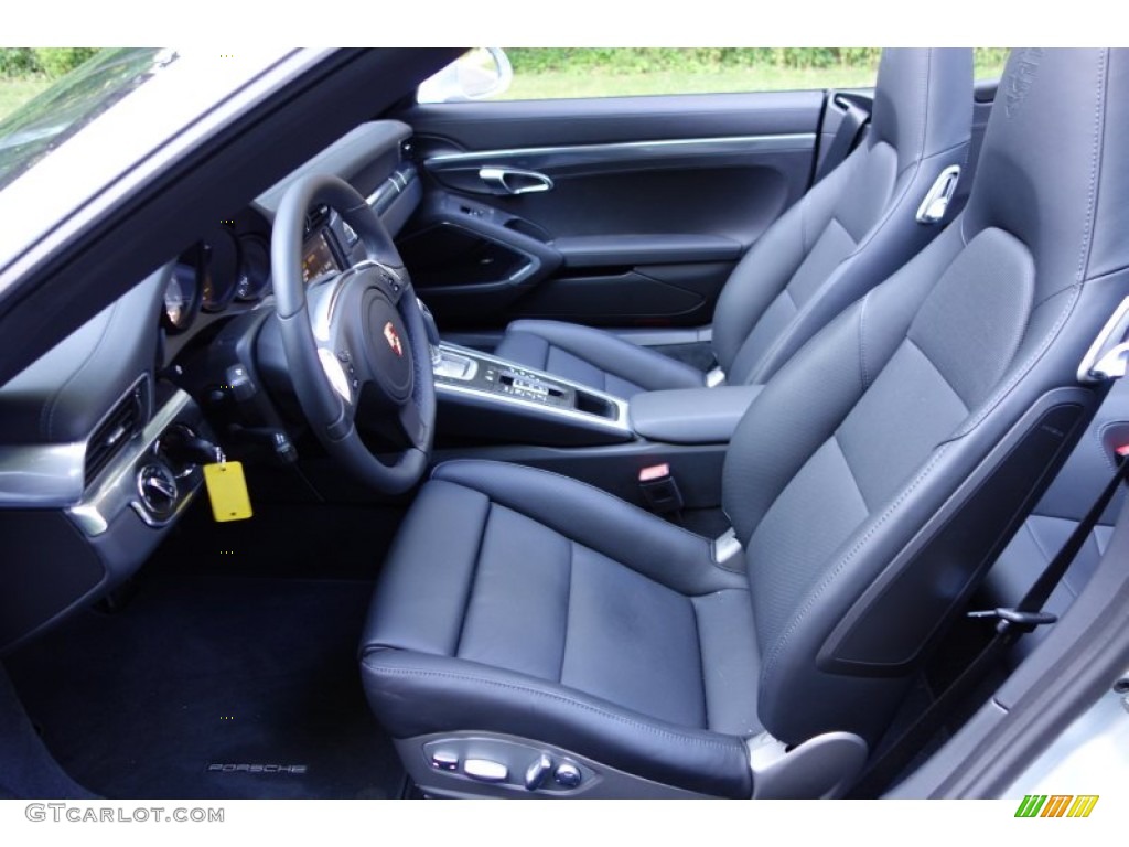 Black Interior 2014 Porsche 911 Carrera 4S Cabriolet Photo #94091022