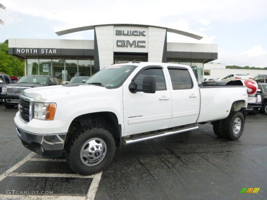 2011 Sierra 3500HD SLT Crew Cab 4x4 - Summit White / Ebony photo #1