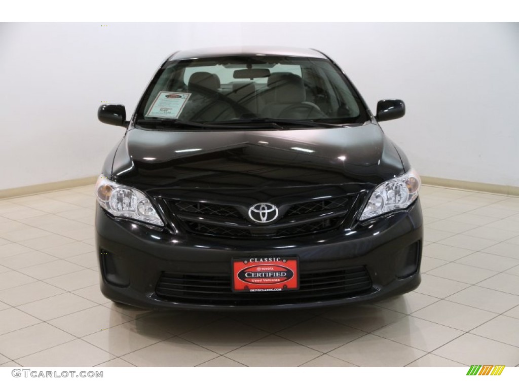 2012 Corolla LE - Black Sand Pearl / Ash photo #2