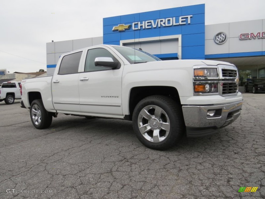 2014 Silverado 1500 LTZ Z71 Crew Cab - Summit White / Cocoa/Dune photo #1