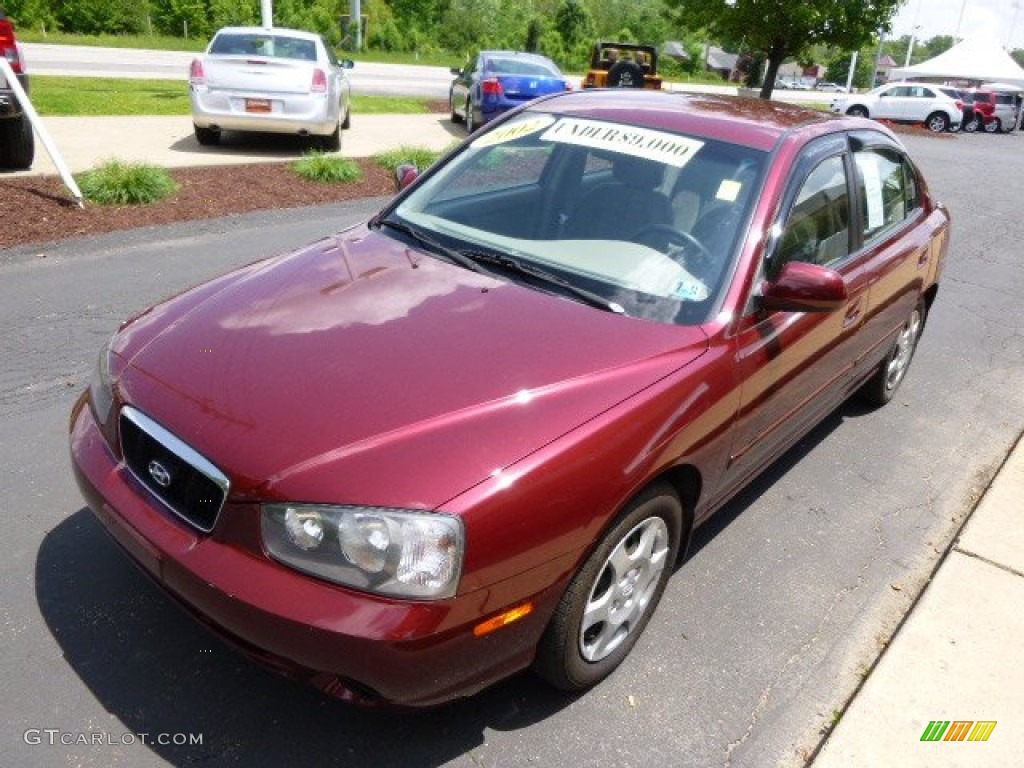 Chianti Red 2002 Hyundai Elantra GLS Sedan Exterior Photo #94098696