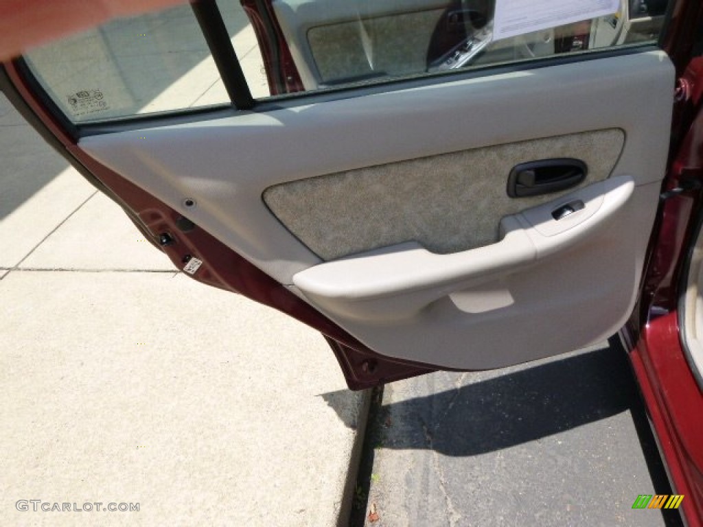 2002 Elantra GLS Sedan - Chianti Red / Beige photo #13