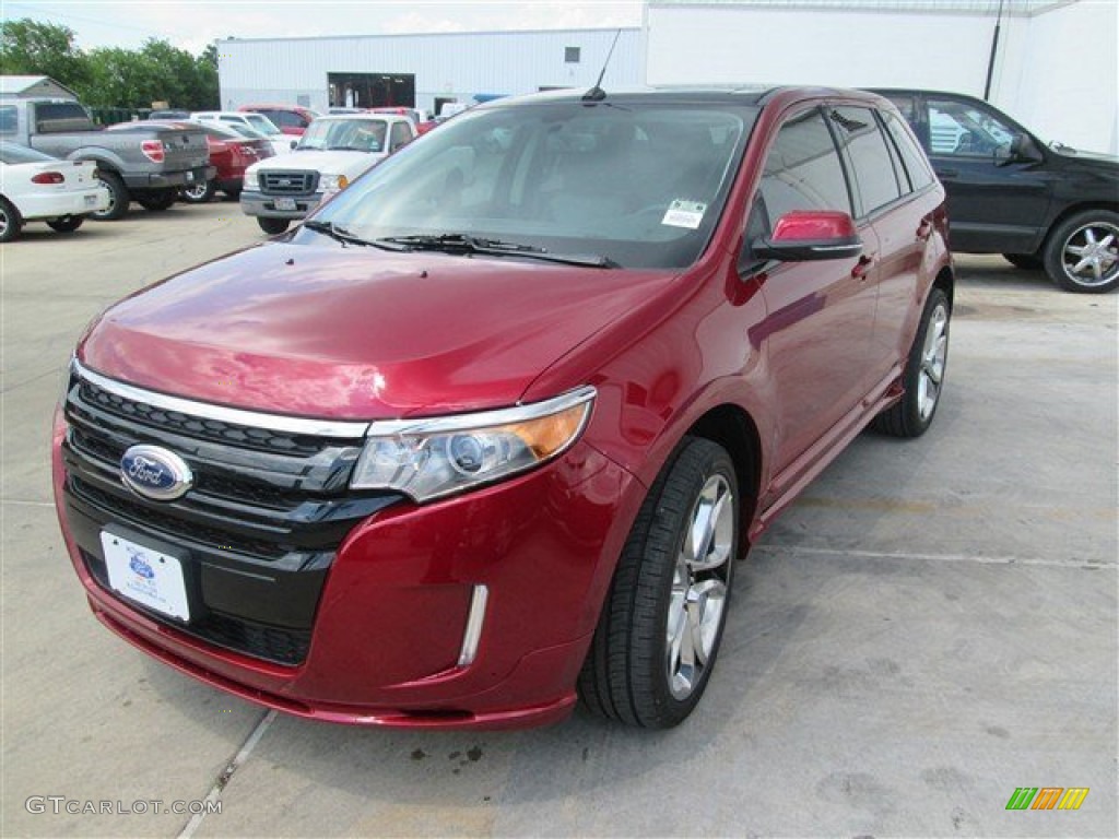 2014 Edge Sport - Ruby Red / Sport Charcoal Black/Silver Smoke Metallic photo #2