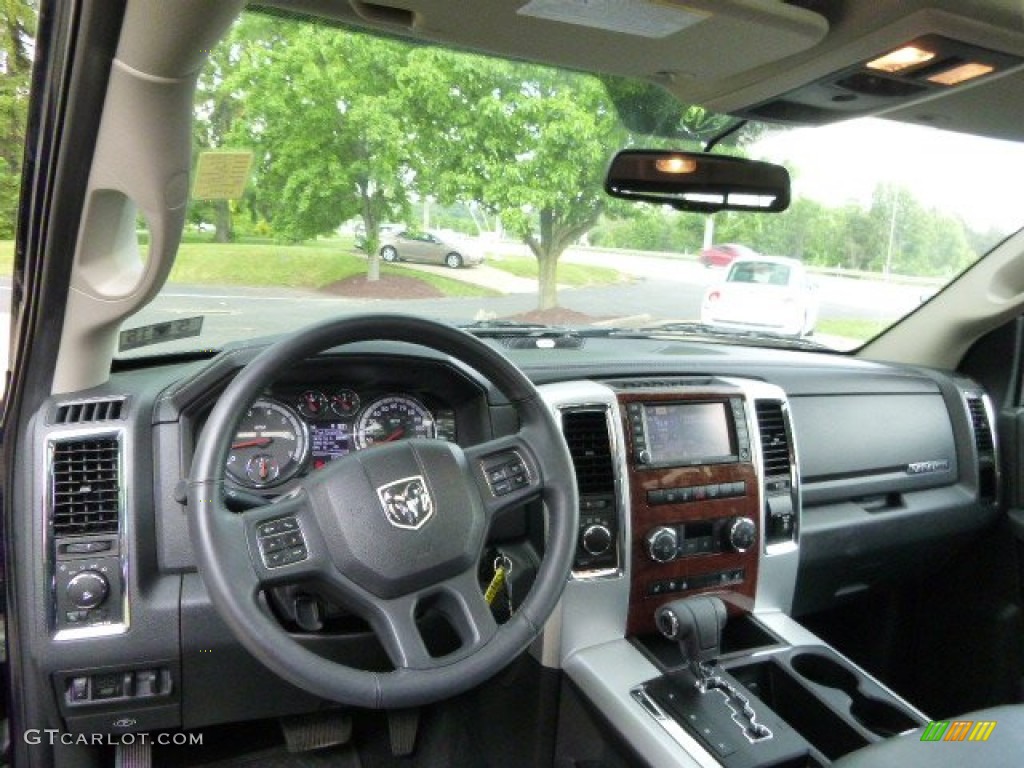 2012 Ram 1500 Laramie Crew Cab 4x4 - True Blue Pearl / Dark Slate Gray photo #12