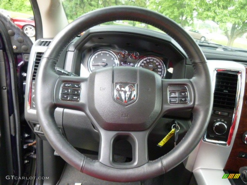 2012 Ram 1500 Laramie Crew Cab 4x4 - True Blue Pearl / Dark Slate Gray photo #18