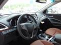 Black/Saddle 2014 Hyundai Santa Fe Limited AWD Interior Color