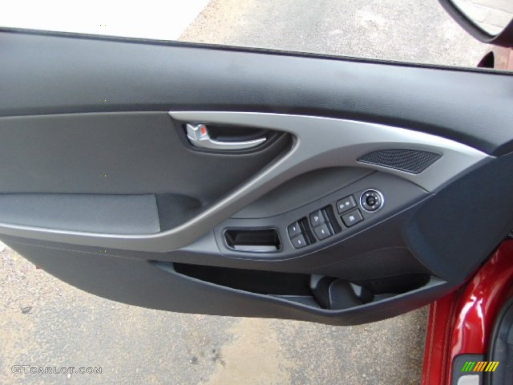 2014 Elantra Limited Sedan - Red / Black photo #8